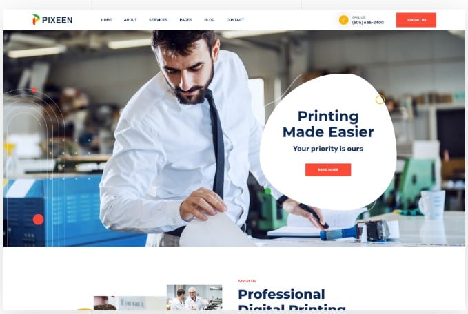 Printing Services Company WordPress Theme